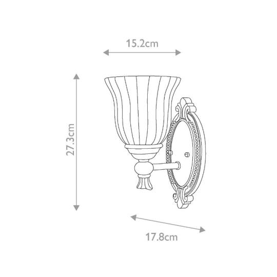 klasszikus elegans vizallo furdoszoba fali lampa ipvedett bronz rez sargarez mediterran rusztikus vintage uvegburas barokk diszes villa kastely polgari lakas  meret.jpg